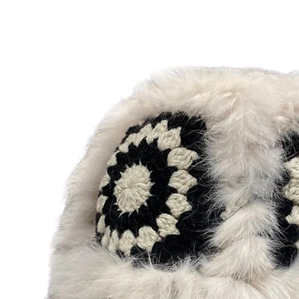 Modern Maxbell Faux Plush Bucket Hat Furry Cute Fisherman Hat Plush for Teen Girls Black Beige Casual