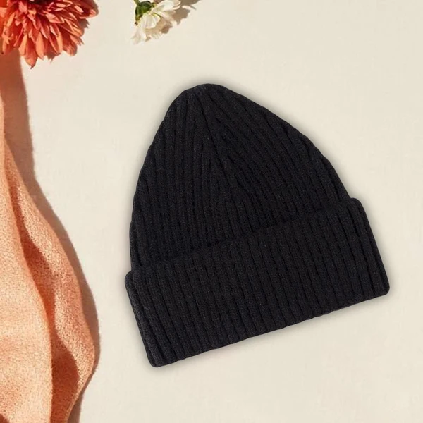Premium Material Maxbell Skull Caps Winter Knit Hat Headwrap Cozy for Outdoor Activities Skiing Black Casual