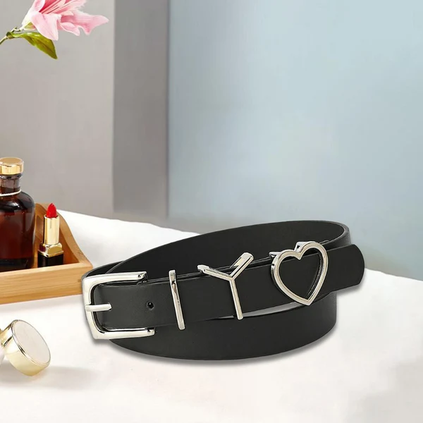 Detailed Maxbell 106cm Women PU Leather Waist Belt Width 0.9inch Skirt Pin Buckle Waist Band Black Crafted