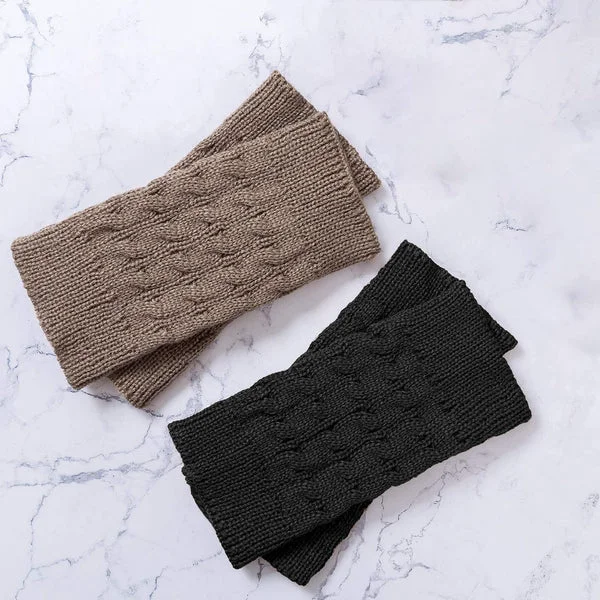 High-Grade Maxbell 2Pairs Womens Boot Cuffs Cable Knit Winter Warm Fashion Short Leg Warmers Original