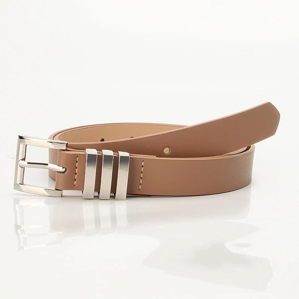 Verified Maxbell Fashion Women Belt Waistband Trouser Female PU Leather Waist Belt Dress Khaki High-Quality