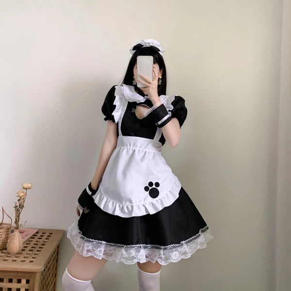 Minimalist Maxbell French Maid Costume Anime Cosplay Uniform Suit Sweet Headband XL User-Friendly