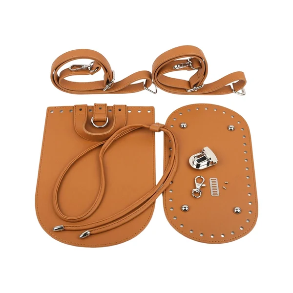 Unique Maxbell PU Leather Bag Bottom Sewing Reformation Shoulder Strap for Purse Making Brown Certified