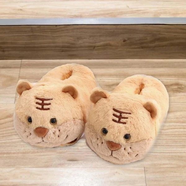Sustainable Maxbell Animals Slippers Men Women Indoor Warm Slippers Funny Novelty Slippers Brown Recyclable