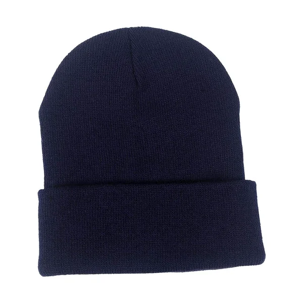 Crafted Maxbell Knitted Hat Beanie Warm Hat Adults Cold Weather Hat for Camping Cycling Dark Blue Fine