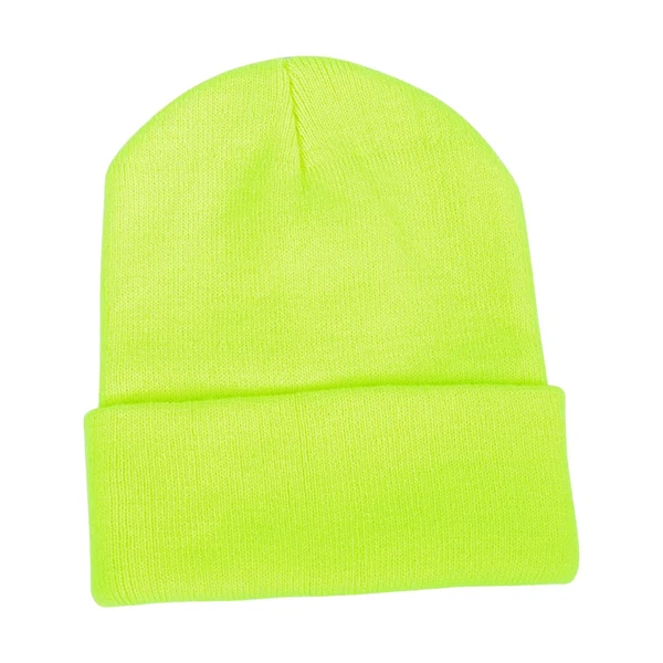 Unique Maxbell Knitted Hat Beanie Warm Hat Adults Cold Weather Hat for Camping Cycling Bright Yellow Solid
