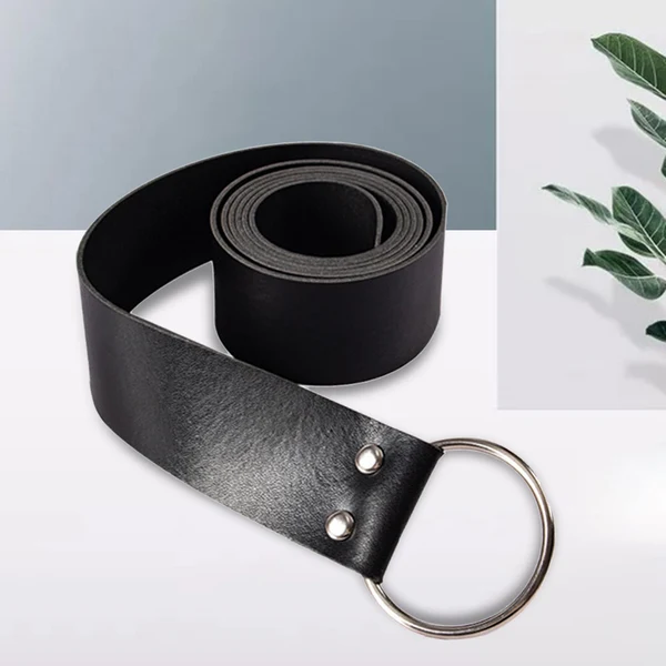 Professional Maxbell Medieval Waist Ring Belt Parts PU Leather for Men Women Christmas Party Black B Easy-to-Use