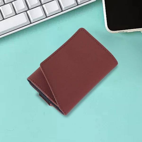 Flexible Maxbell Pocket Card Holder Cardholder Organizer Minimalist Slim Wallet Red Fashionable