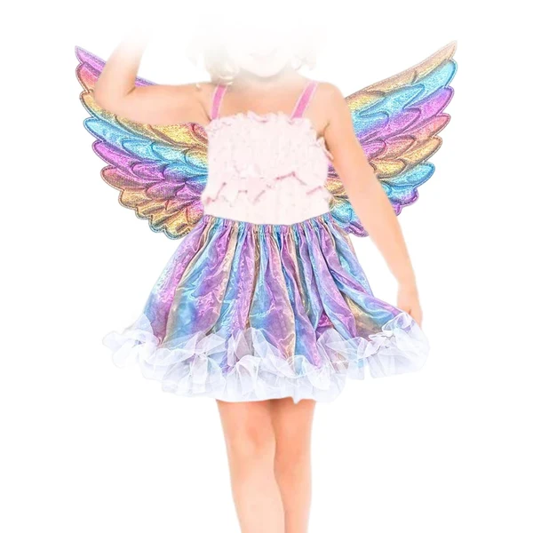 Efficient Maxbell Girls Butterfly Wing Costume Fancy Dress up Fairy Cosplay for Photo Props Pink Fashionable