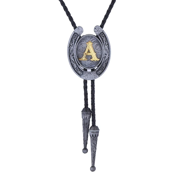 High-Quality Maxbell Bolo Tie Necklace Letter Pendant Chain Casual for Hoodies Anniversary suits A High-Grade