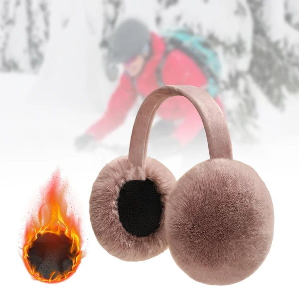 Fashionable Maxbell Ear Muffs Earmuffs Super Headband Winter Ear Warmer for Outdoor Camping Dark Pink Lightweight