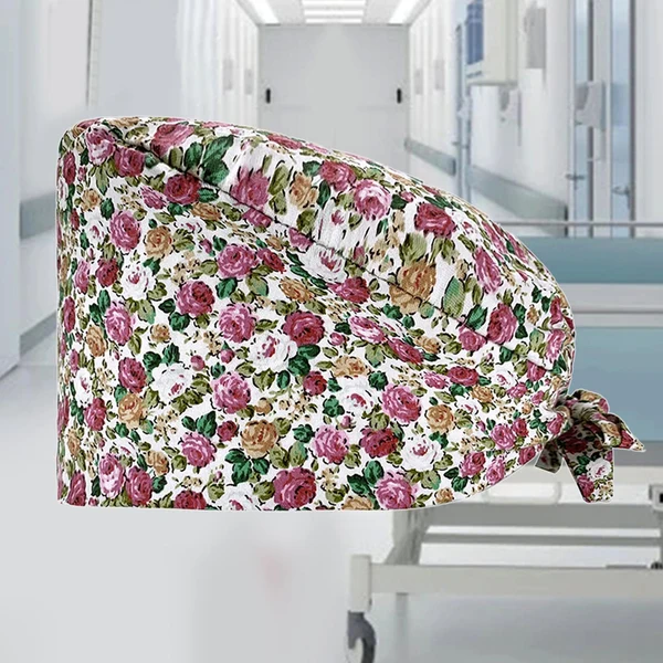 Powerful Maxbell Stylish Bouffant Hat Sweatband Nursing Headcover Printing Odontology Hat style A Consistent