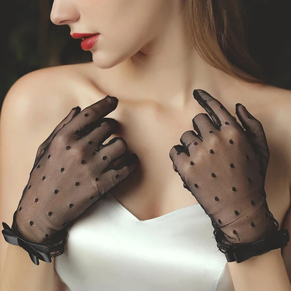 High-Quality Maxbell Women Bride Gloves Prom Costume Accessories Props Elegant for Wedding Dance Green