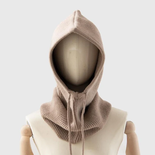 Unique Maxbell Warm Winter Hats Ski Neck Warmer Cap Outdoor Sports Knitted Hooded Scarf Khaki Stylish