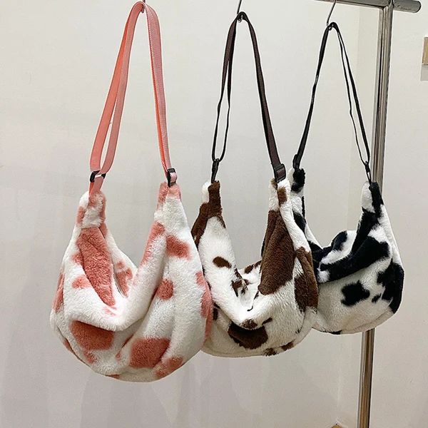 Original Design Maxbell Plush Women Shoulder Bag Fashion Pouch Ladies Handbag Casual Tote Black Reliable