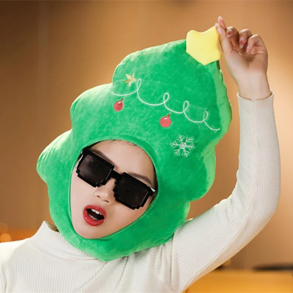 Selected Maxbell Christmas Tree Plush Hat Winter for Christmas Celebrations Cosplay Costume Style B Practical