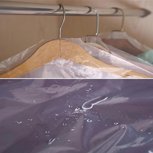 Crafted Maxbell 20x Garment Bags Dustproof Sweaters T Shirts Hanging Clothes Dust Covers 60cmx90cm Solid