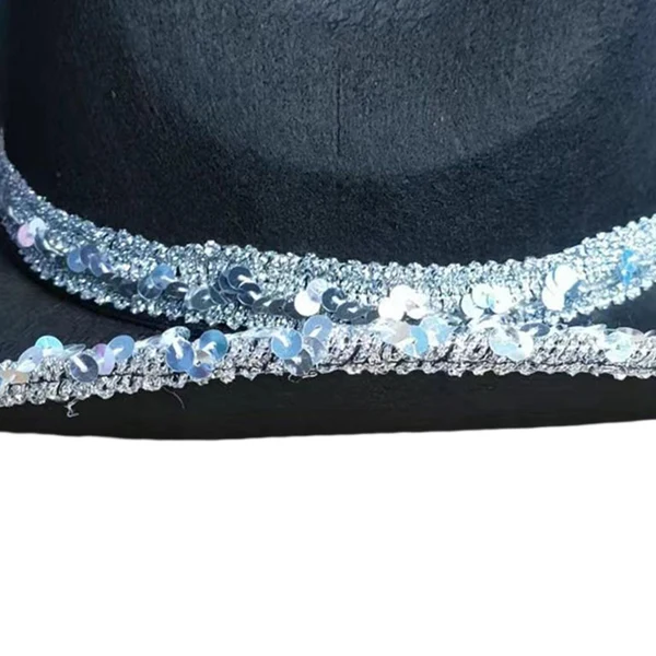 Flexible Maxbell Women Cowboy Hat Wind Lanyard Sun Hat Cowgirl Hats for Party Men Sustainable