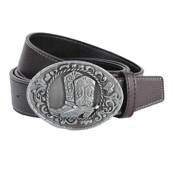 Healthy Maxbell Mens Cowboy Belt Classic Waist Strap 120cm PU Leather for Boyfriend Brown Next-Generation