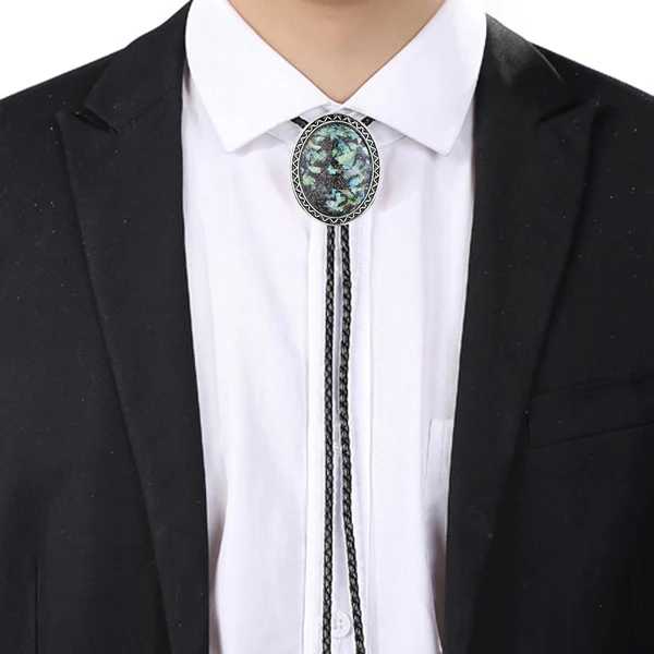 Trendy Maxbell Vintage Style Mens Bolo Tie Sweater Chain Western Cowboy Rope Style D Optimized