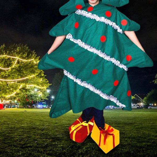 Efficient Maxbell Christmas Tree Costume Xmas Party Clothes Cosplay for New Years Stage Green Verified