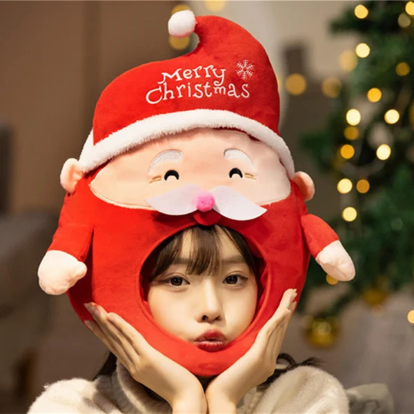Natural Maxbell Xmas Funny Christmas Santa Hat Accessories Lightweight Festive Gifts Flexible
