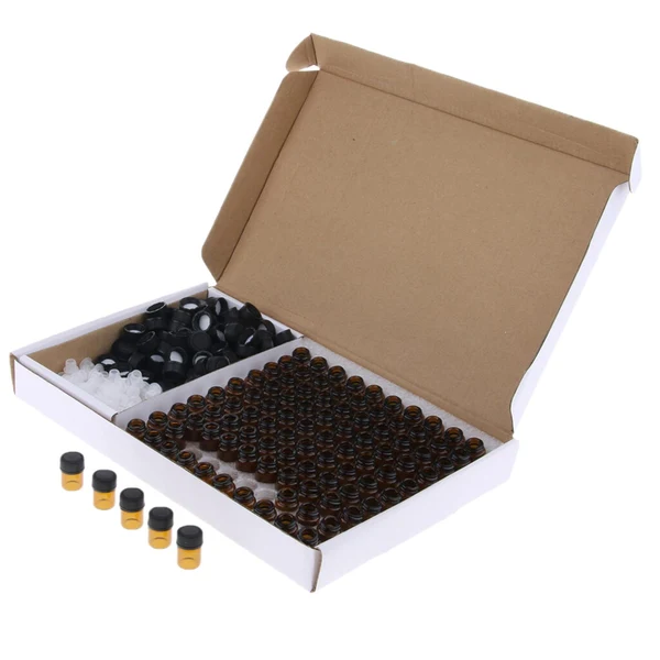Excellent Maxbell Empty Essential Oil Bottles Amber Leakproof for Cosmetic Liquid Plug 3ml Practical
