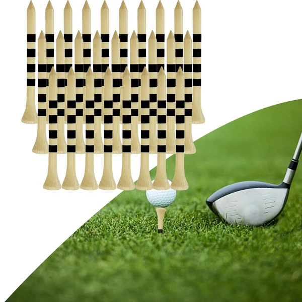High-End Maxbell 100x Bamboo Golf Ball Tees Reliable Accessories Long Length Exercise 83mm Easy-to-Use