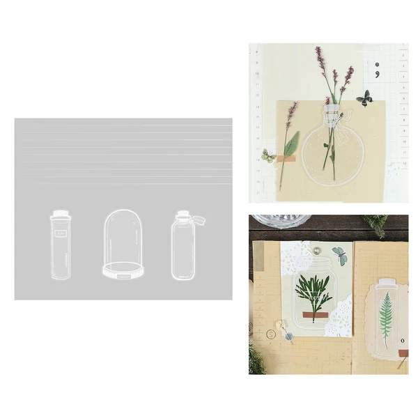 Secure Maxbell Transparent Glassware Stickers Scrapbook Stickers Container Card Making Verified