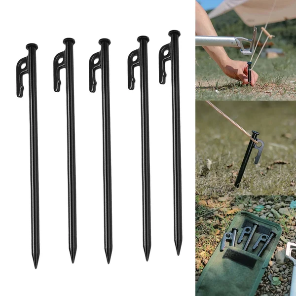 Easy-to-Use Maxbell 5x Unbreakable Tent Pegs Heavy Duty Camping Stakes for Picnic Hiking 25cm User-Friendly