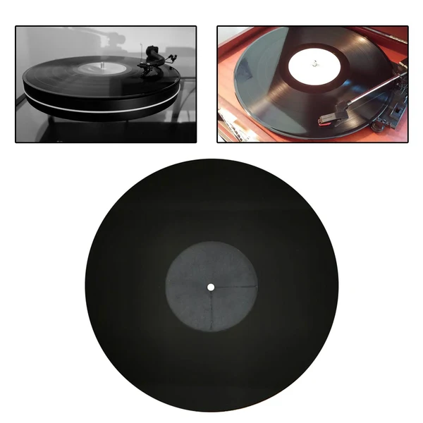 Traditional Maxbell 12 Acrylic Turntable Mat Turntable Platter Mat for Vinyl Record Players black Solid