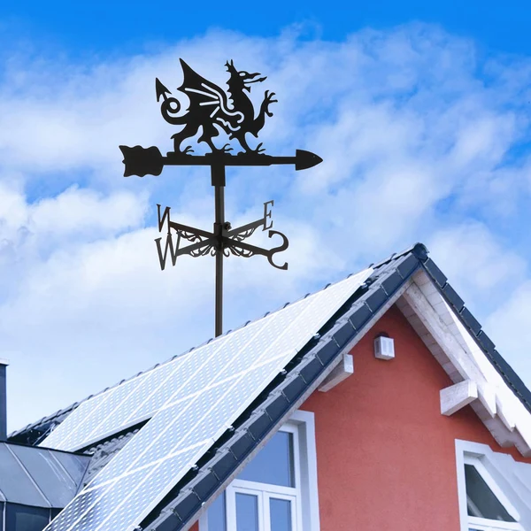 Expertly Made Maxbell Iron Weather Vane Wind Vane Roof Fence Mount for Patio Yard Measuring Tools Dragon Outstanding