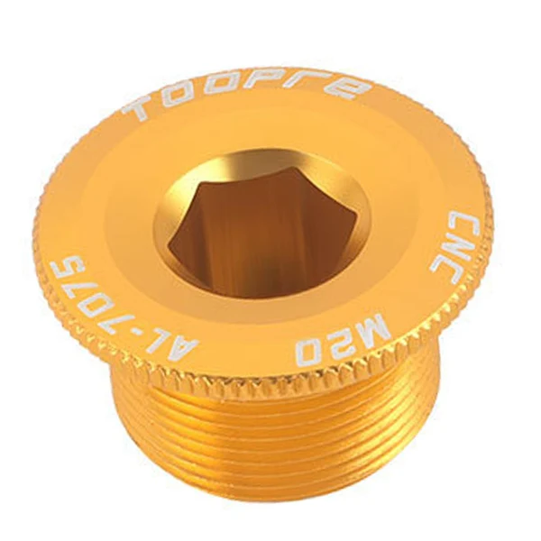 Original Design Maxbell Bicycle Crank Cover Crankset Bolt M20 Aluminum Alloy Road Bike Gold High-Quality