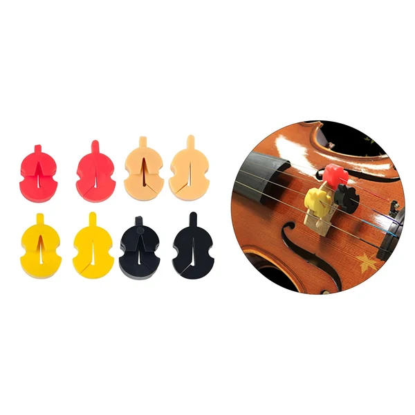 Sustainable Maxbell Soft Rubber Violin Strings Dampener Silence for 4 4 Size Violin Accessory Colors Casual