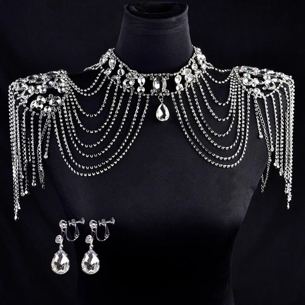 Verified Maxbell Shoulder Chain Necklace Handmade Swimsuit Pearl Body Durable for Prom Beach B Elite