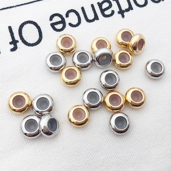 World-Class Maxbell 20Pcs Positioning Beads Small 8mm for DIY Crafts Findings Accessories Gold Solid