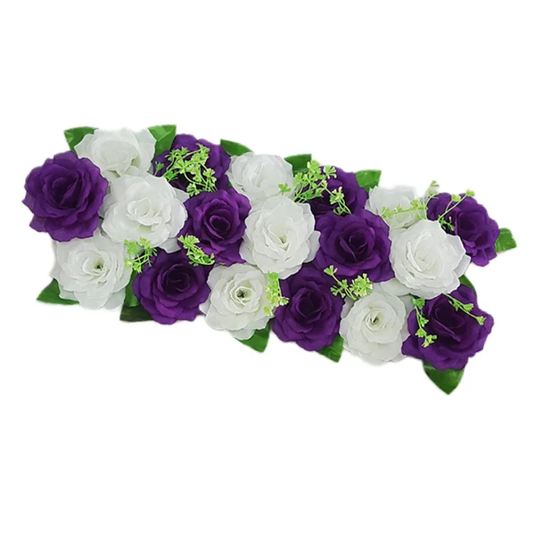 Dependable Maxbell Arch Rose Flower Panel Table Runner Bouquet for Wedding Dark and White Verified