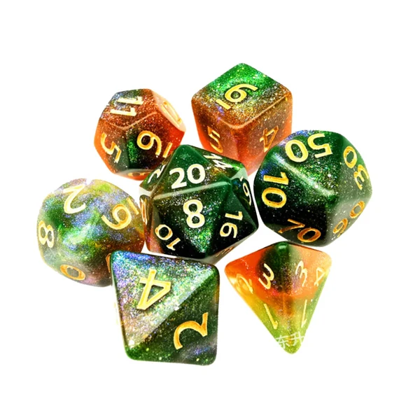 Fashionable Maxbell Acrylic Polyhedral Dices Set D8 D10 D12 D20 for DND RPG Table Games Stylish