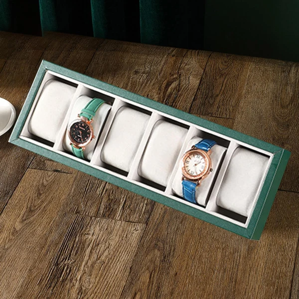 Functional Maxbell Velvet Watch Tray Bracelet Bangle Watch Display for Drawers Table Dresser 6Slot Safe