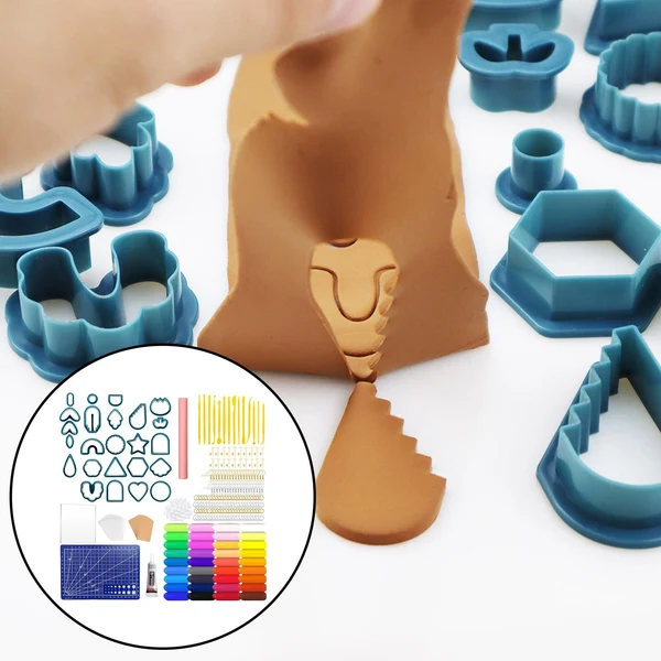 Relaxed Maxbell 358x Polymer Clay Cutters Clay Board Clay Roller for Jewelry Making Handmade Blue Dependable
