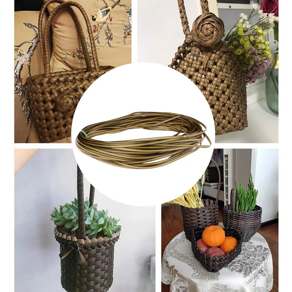 Long-Lasting Maxbell Wicker Repair Kit DIY Portable Replace Kit for Garden Basket Light Golden Selected