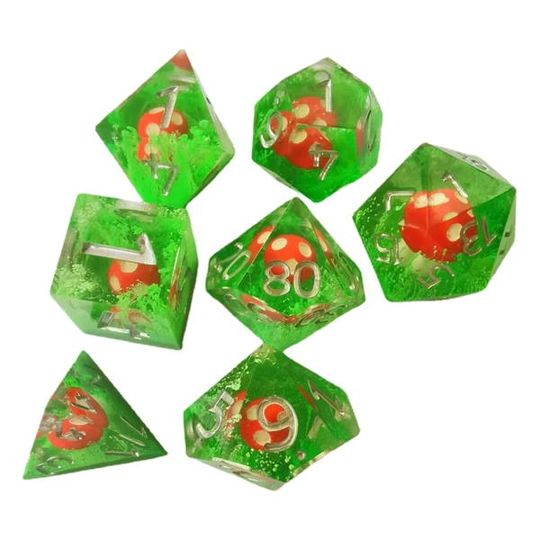 Enhanced Maxbell 7Pcs Multisided Dices Set for Party Table Games Educational Toys First-Class