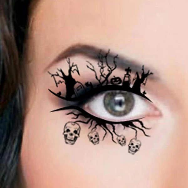 Carefully Designed Maxbell Eye Liner Stickers Party of Halloween Lace Stickers Self Stick Reusable A