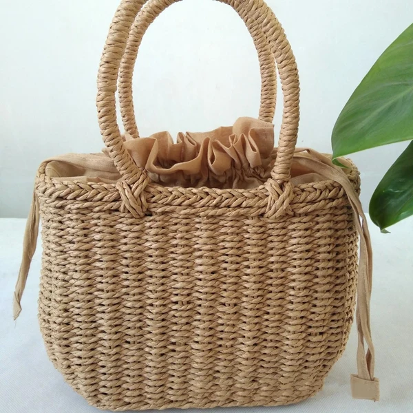 Reliable Maxbell Straw Handbag Purse Casual Lady Handwoven Top Handle Satchel Women Woven Bag Long-Lasting