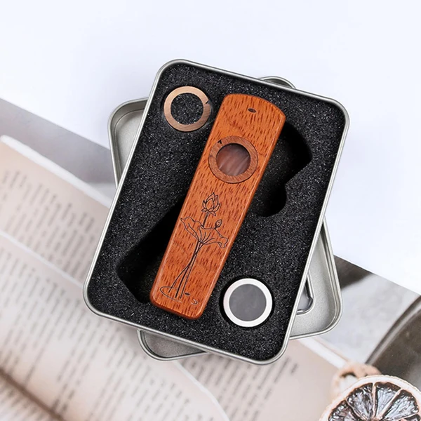Luxury Maxbell Harmonica Flutes Wind Instrument with Case Wooden Kazoo Rosewood Elite