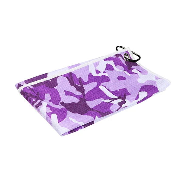 Proven Maxbell Camo Golf Towel with Carabiner Waffle Pattern Cleaning Towels 9.5in x 16in Purple Fine Crafted