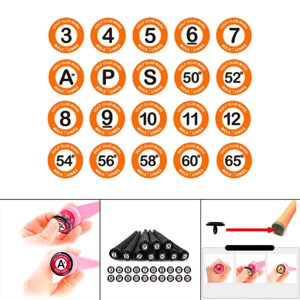 Original Maxbell Golf Pole Marker Removable Sign Clip Durable for Golfer Gift Giveaways White Round Orange Easy-to-Use