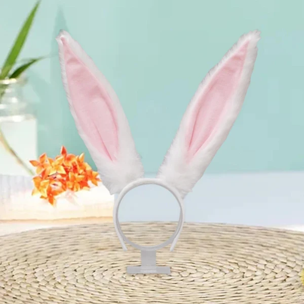 Effective Maxbell Cute Bunny Ears Headband Party Favor Headwear Photo Props for Cosplay White Minimalist