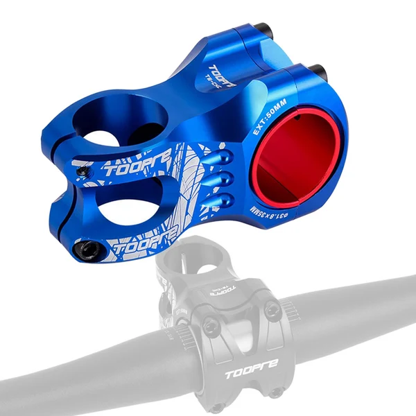 Easy-to-Use Maxbell 31.8mm Bike Stem 0 Degree Rise Riser for Bicycle Mountain Road blue Elegant