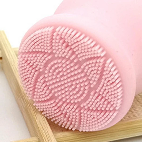 Relaxed Maxbell Manual Face Washing Brush Soft Bristle and Exfoliating Silicone Pad Pink High-Performance